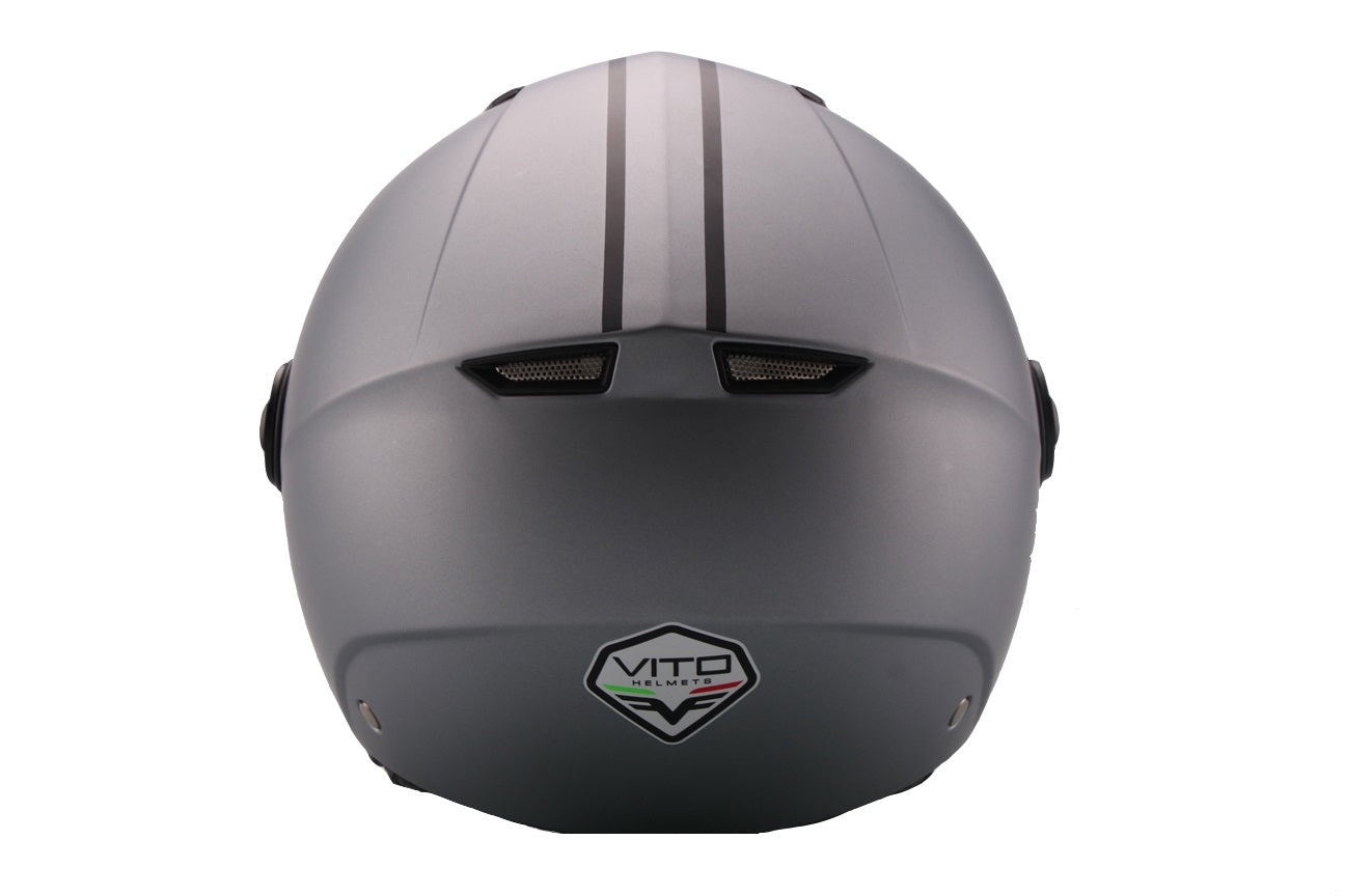 Šalmas VITO JET MODA MATINIS PILKA – nuotrauka 2