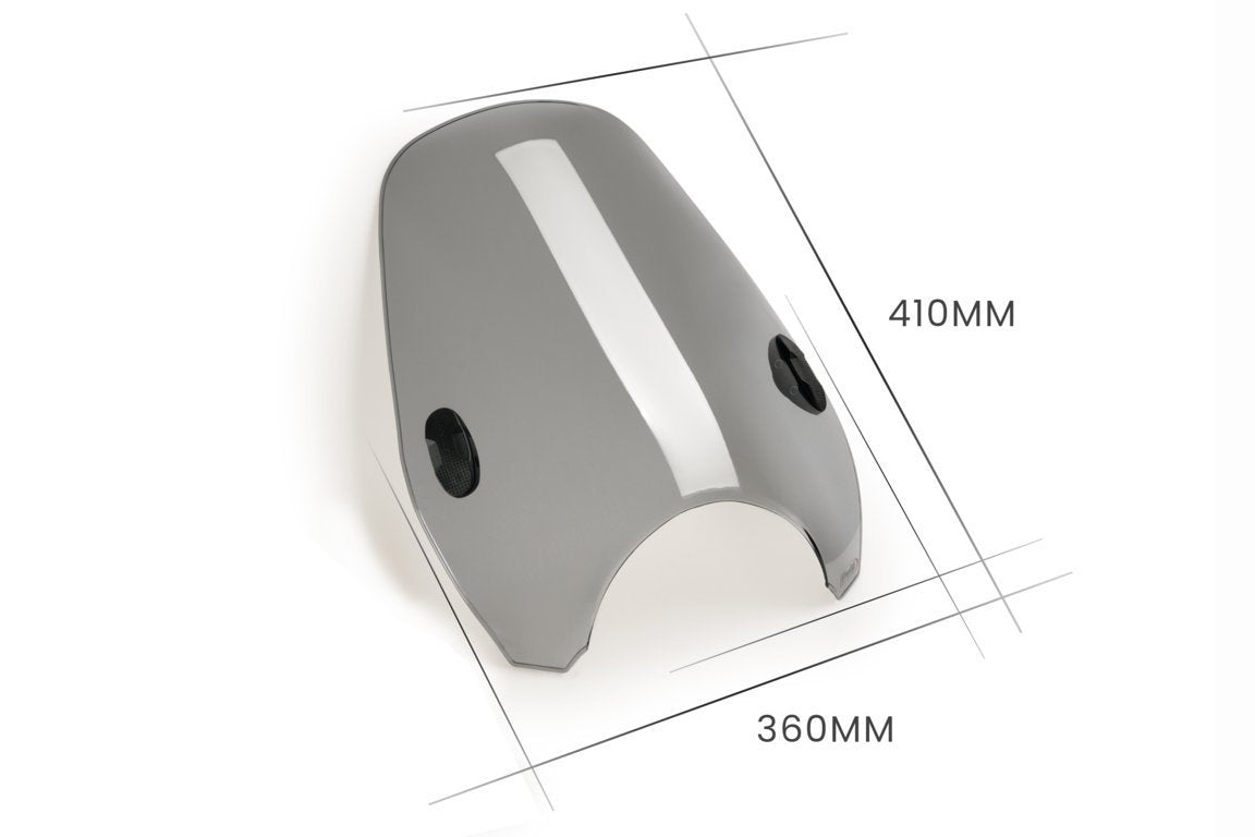 Priekinis PUIG STIKLAS motociklui CUSTOM II SMOKE universalus – nuotrauka 2