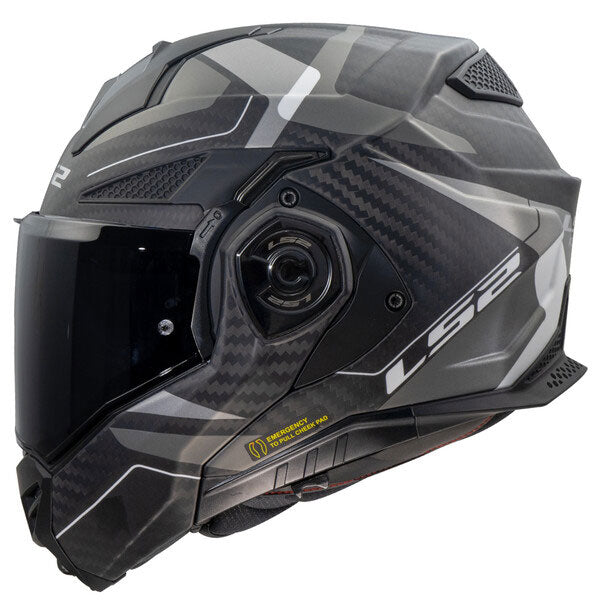 Šalmas LS2 advant x carbon horizon sidabrinis/pilkas – nuotrauka 5