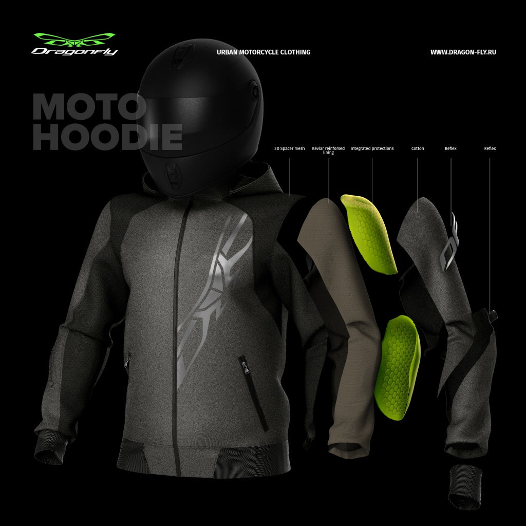 MOTO BLIUZONAS DRAGONFLY URBAN PILKAS UNISEX