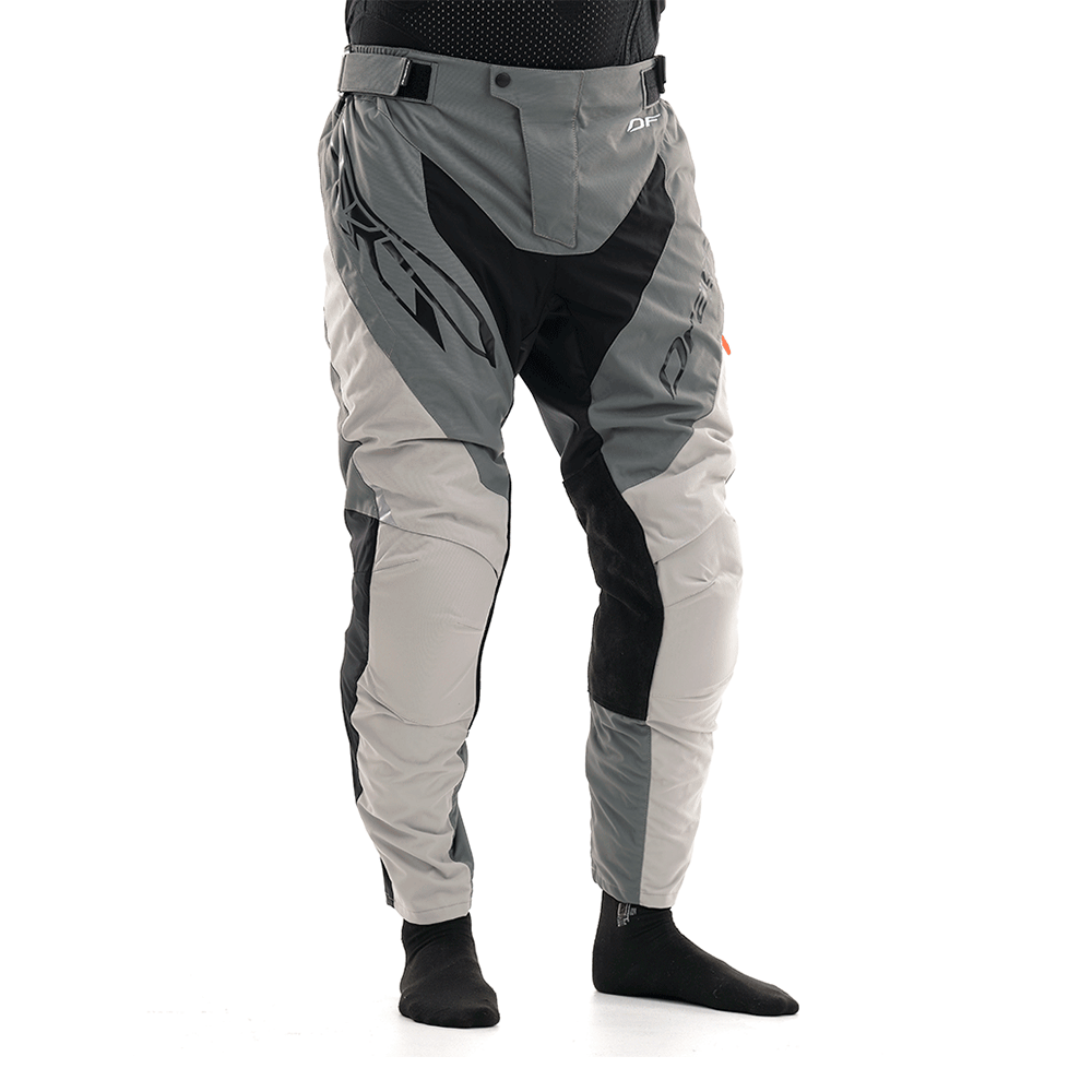 Motokroso kelnės dragonfly ENDURO FREERIDE pilka/ oranžinė UNISEX