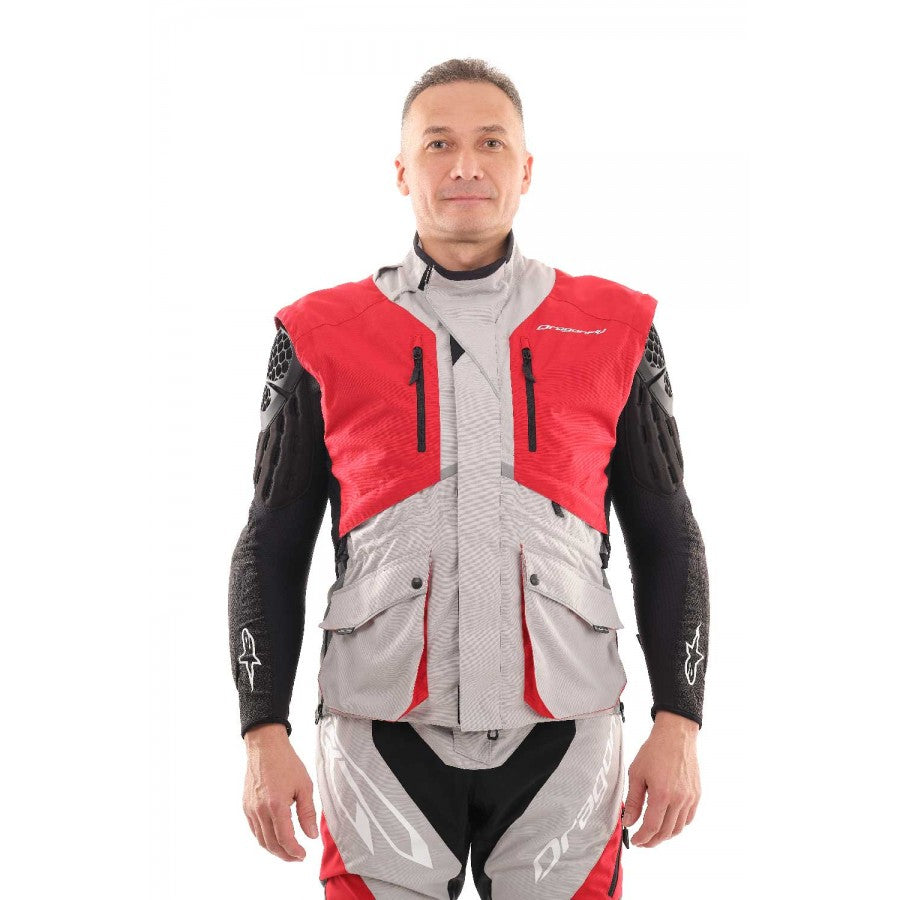 Striukė dragonfly ENDURO FREERIDE pilka/ RAUDONA UNISEX – nuotrauka 11