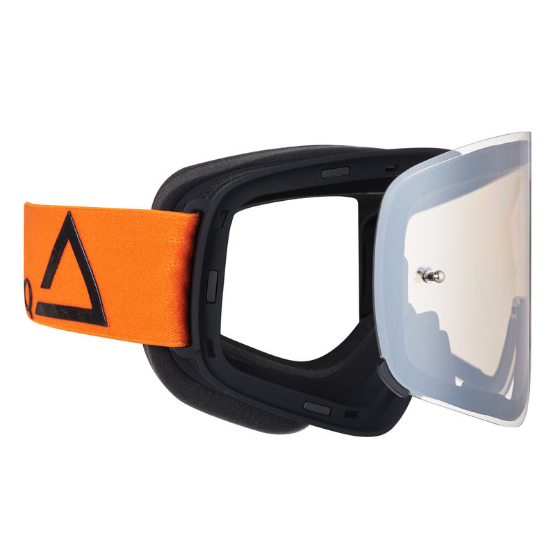 AKINIAI AMOQ MX VISION MAGNETIC oranžiniai/juodi SU veidrodiniu stikliuku – nuotrauka 2