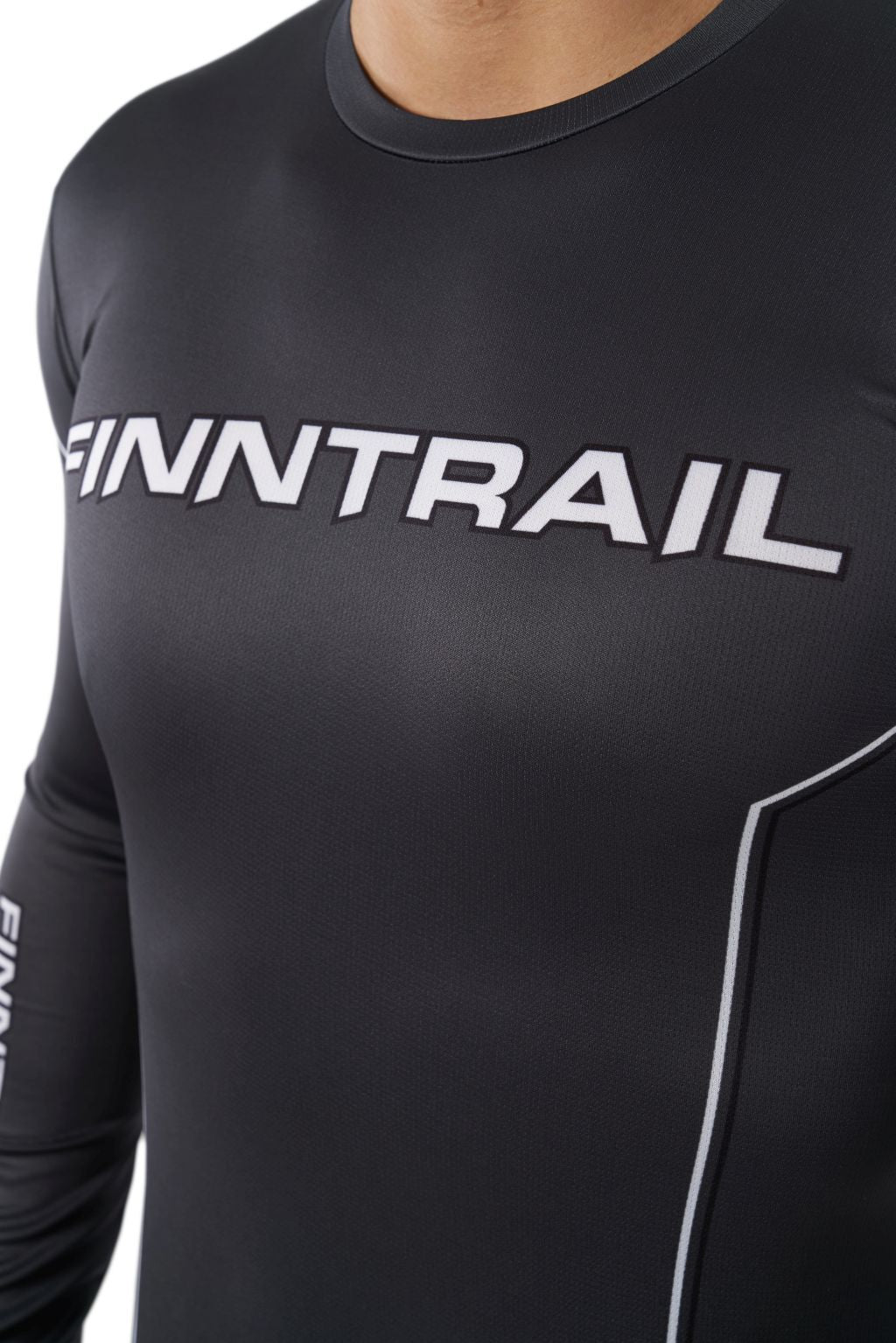 Marškinėliai finntrail PILKI – nuotrauka 3