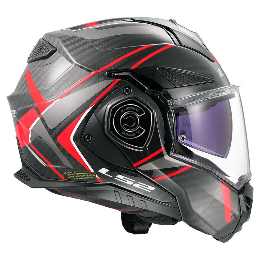 Šalmas LS2 Advant X Carbon Future II Raudona/Juoda