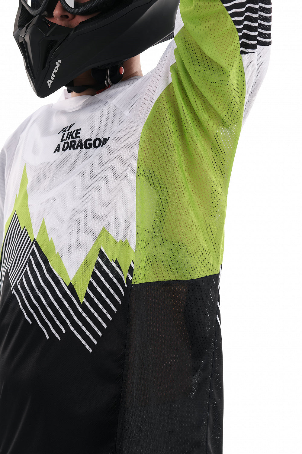 MOTO marškinėliai dragonfly ENDURO FREERIDE balta/ JUODA – nuotrauka 8