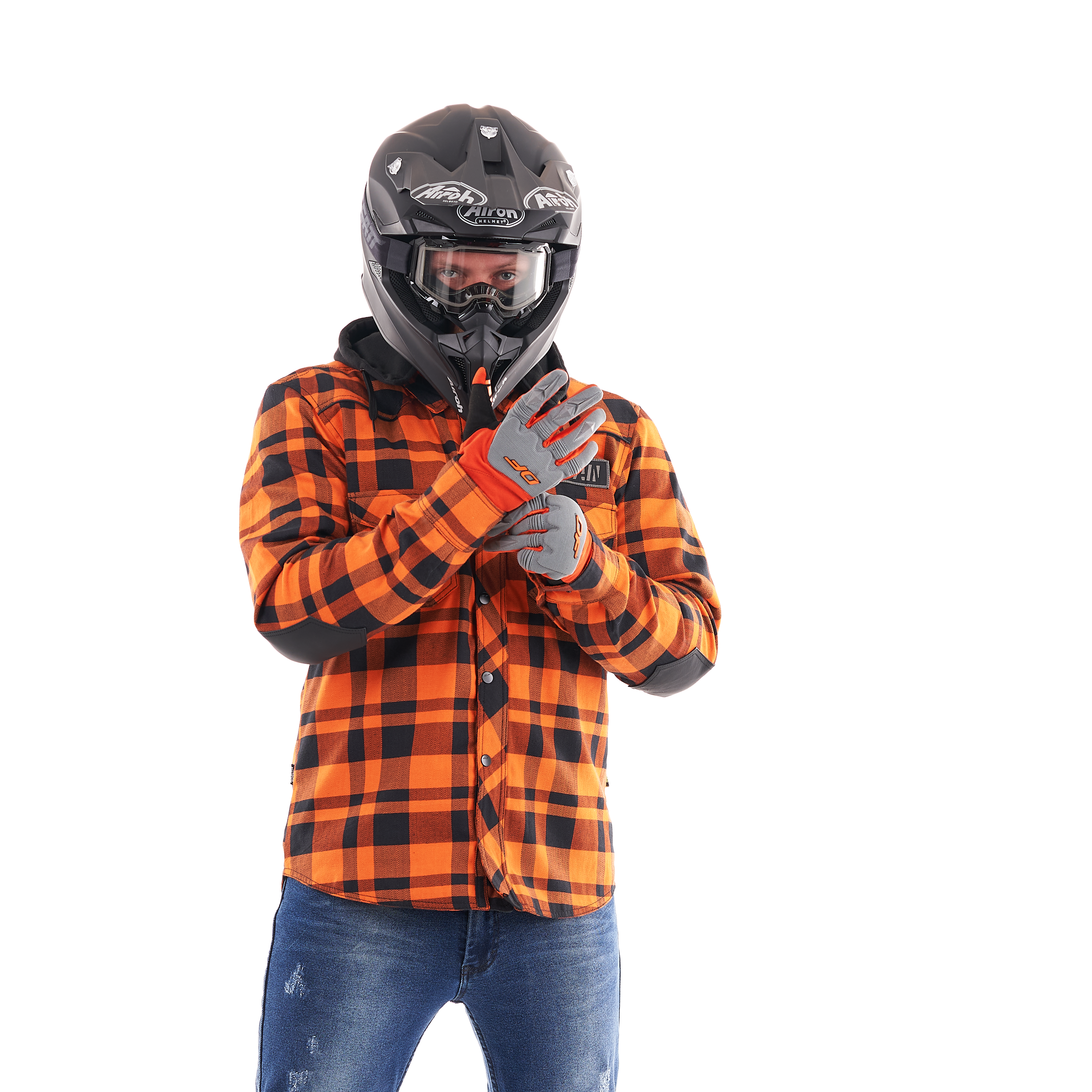 MOTO marškiniai dragonfly streetfigter oranžiniai UNISEX – nuotrauka 3