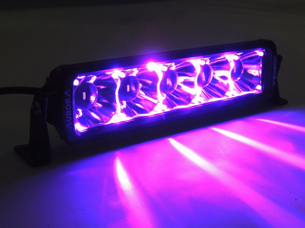 AURORA LED 10" (25.4 CM) "D6 DOUBLE ROW RGB" SERIJOS ŽIBINTAS 75W SPOT