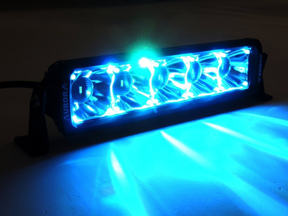 AURORA LED 10" (25.4 CM) "D6 DOUBLE ROW RGB" SERIJOS ŽIBINTAS 75W SPOT