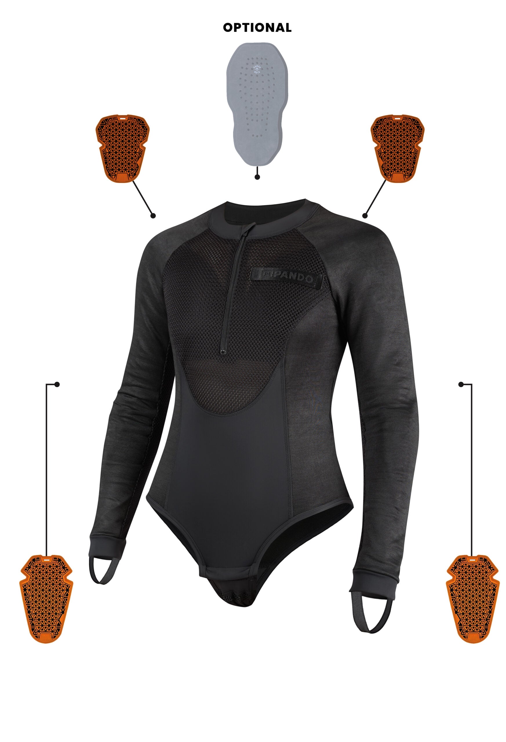 Apsauginis kūno šarvas – PANDO MOTO BIA JUODAS – nuotrauka 9