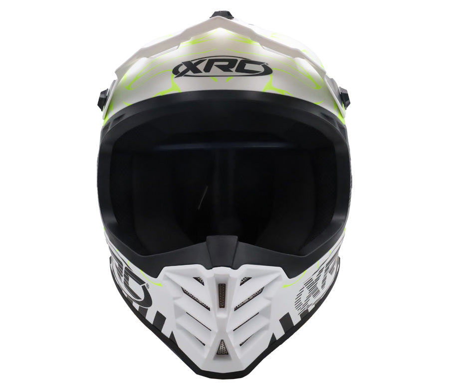 ŠALMAS „XRC MX JASPER 2.0“ JUODA / BALTA / FLUO VAIKAMS