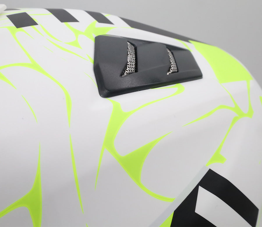 ŠALMAS „XRC MX JASPER 2.0“ JUODA / BALTA / FLUO VAIKAMS