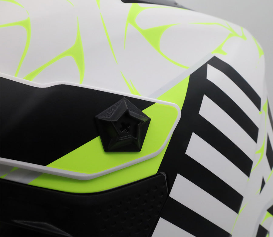 ŠALMAS „XRC MX JASPER 2.0“ JUODA / BALTA / FLUO VAIKAMS