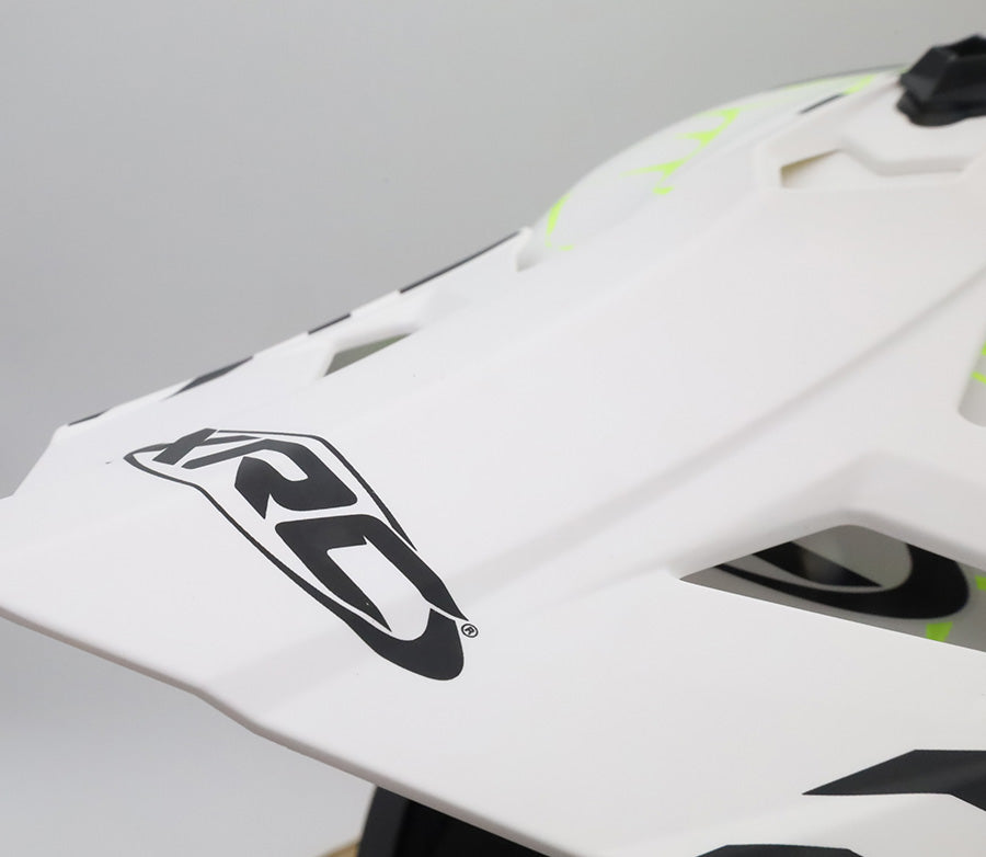 ŠALMAS „XRC MX JASPER 2.0“ JUODA / BALTA / FLUO VAIKAMS