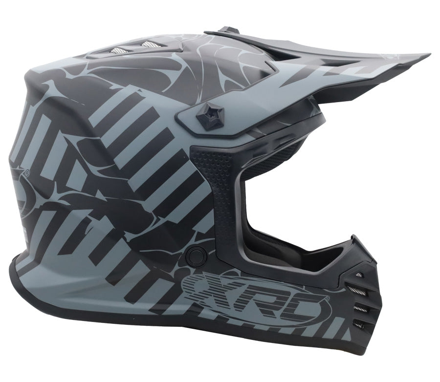 ŠALMAS „XRC MX JASPER“ JUODA / PILKA VAIKAMS
