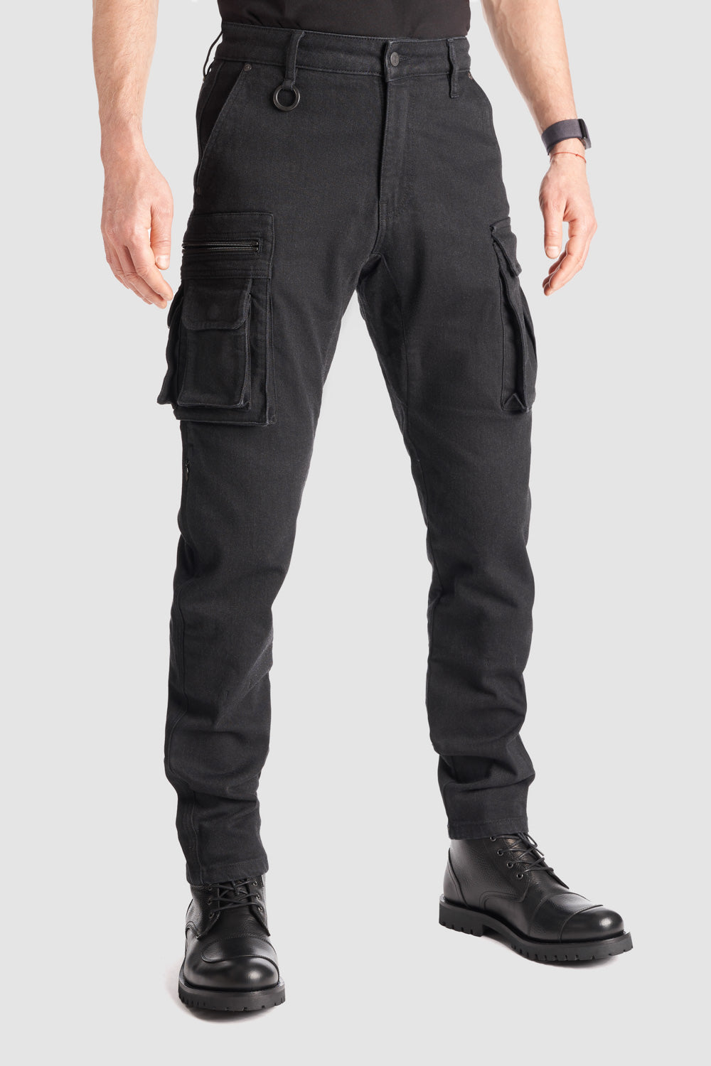 DŽINSAI PANDO MOTO DESERT CARGO SU CORDURA® VYRAMS JUODI