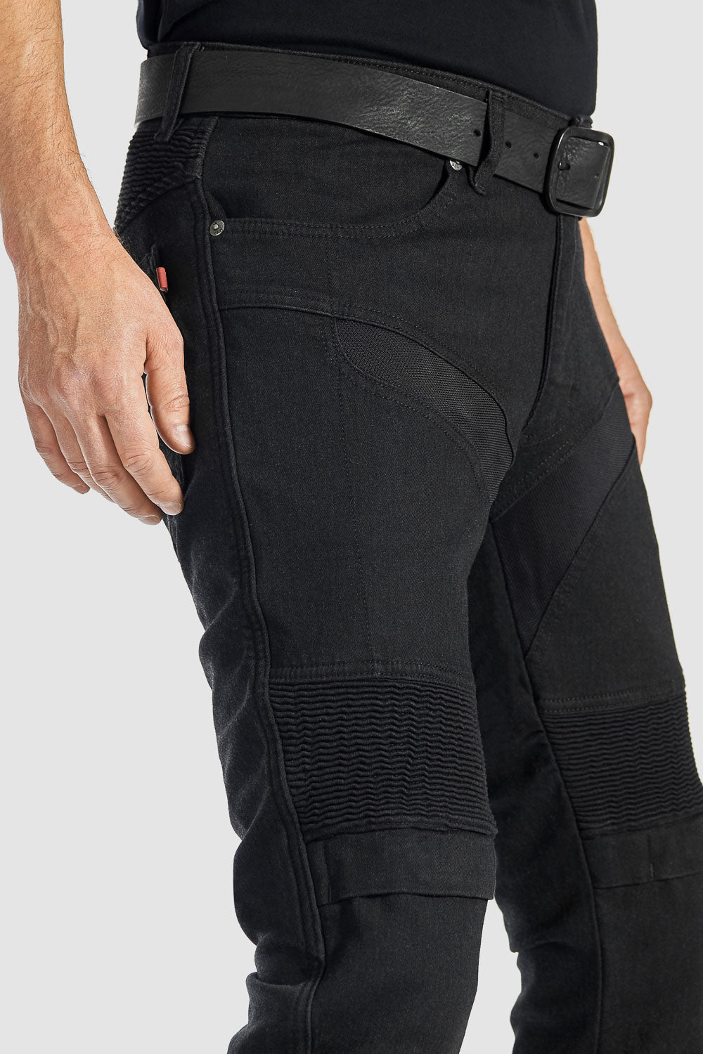 MOTO džinsai PANDO MOTO KARLDO SLIM CORDURA VYRAMS JUODI – nuotrauka 3