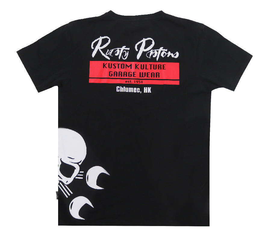 Marškinėliai „rusty PISTONS wrench“ JUODI – nuotrauka 2