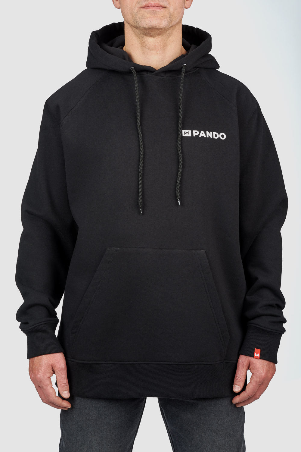 DŽEMPERIS SU GOBTUVU – PANDO MOTO MAX DON’T DIE, OVERSIZE, JUODAS, UNISEX