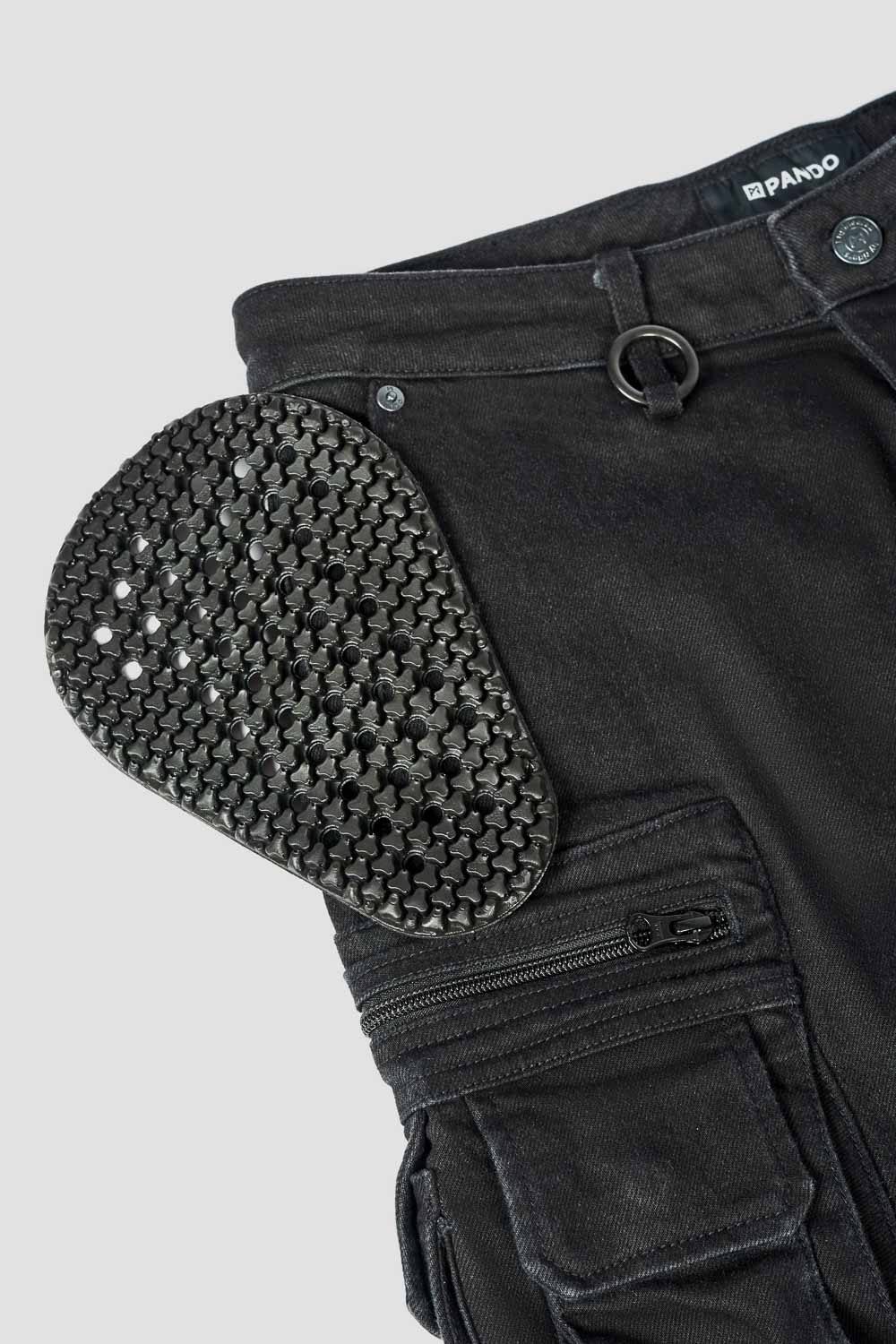 DŽINSAI PANDO MOTO DESERT CARGO SU CORDURA® VYRAMS JUODI
