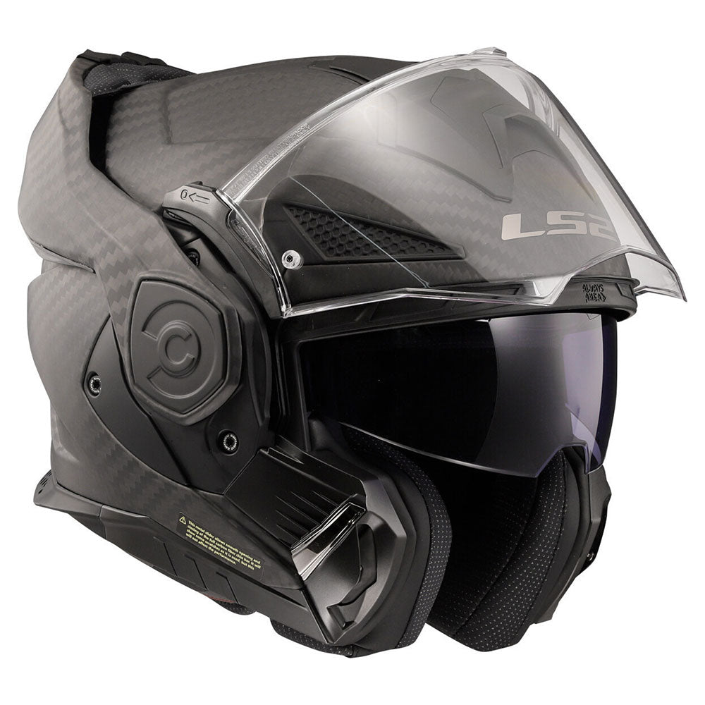 ŠALMAS LS2 FF901 ADVANT X SOLID CARBON – MATINĖ JUODA SPALVA
