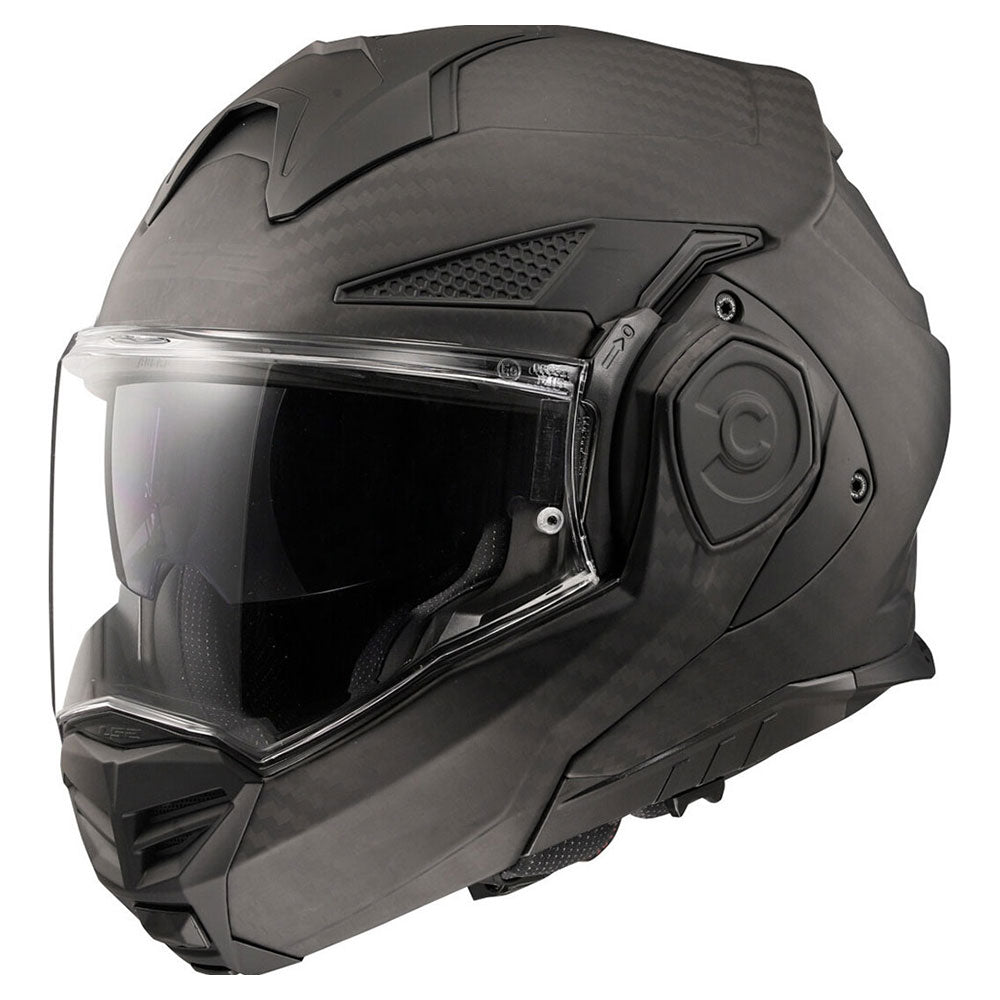 ŠALMAS LS2 FF901 ADVANT X SOLID CARBON – MATINĖ JUODA SPALVA
