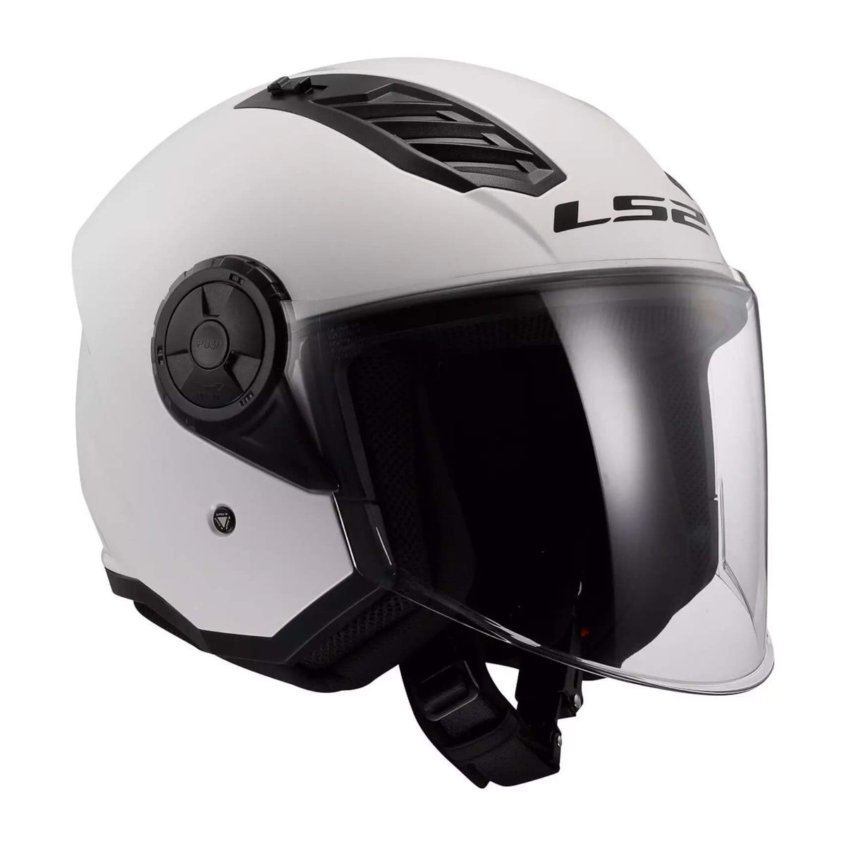 ŠALMAS LS2 OF616 AIRFLOW II SOLID – BLIZGIAI BALTAS