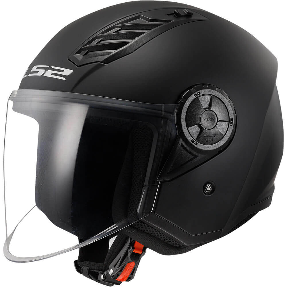 ŠALMAS LS2 OF616 AIRFLOW II SOLID – MATINIS JUODAS