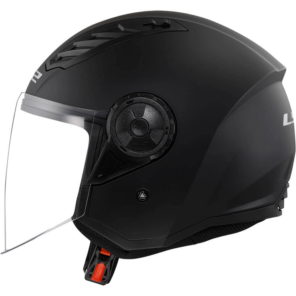 ŠALMAS LS2 OF616 AIRFLOW II SOLID – BLIZGIAI JUODAS