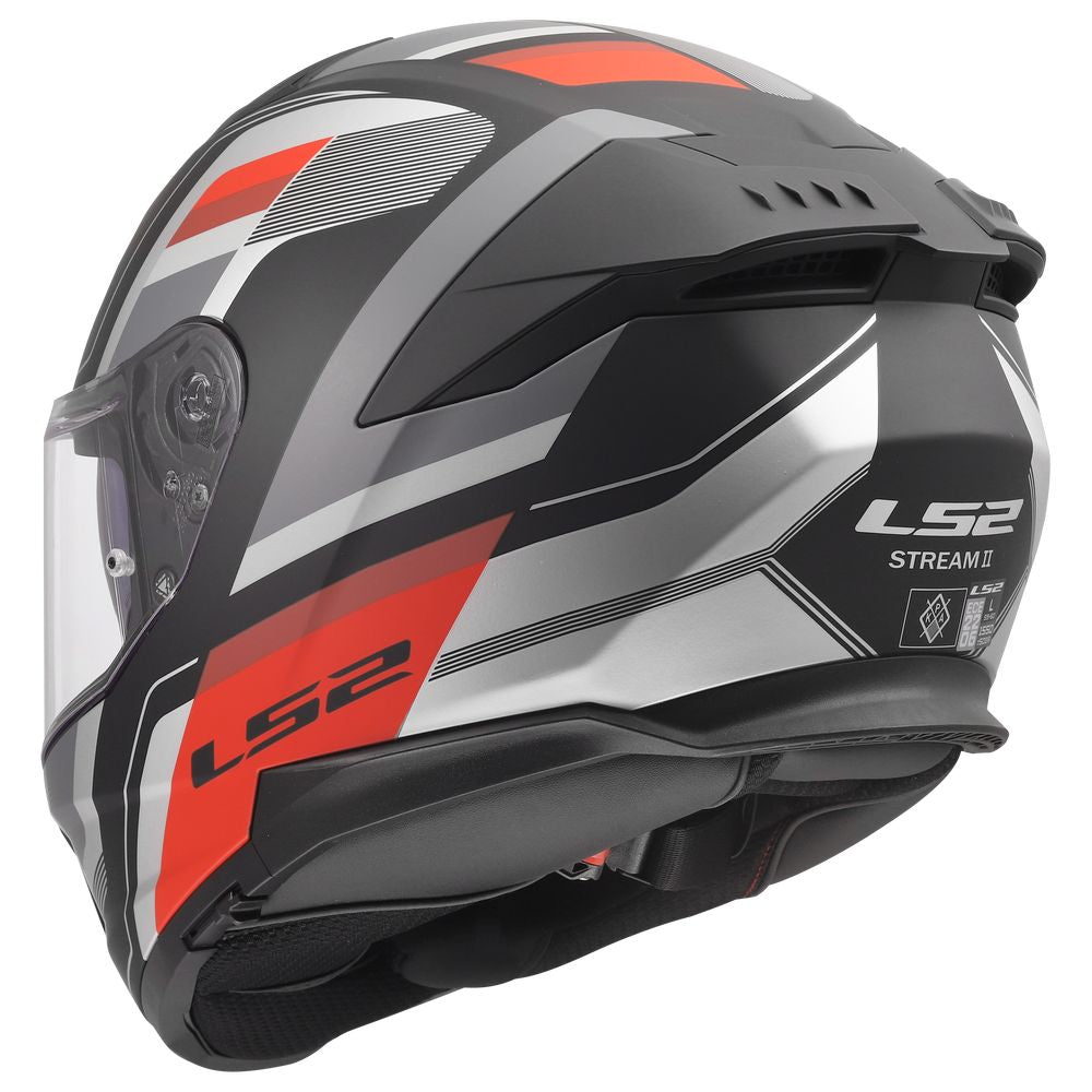 ŠALMAS LS2 FF808 STREAM II VINTAGE – JUODA / PILKA / RAUDONA