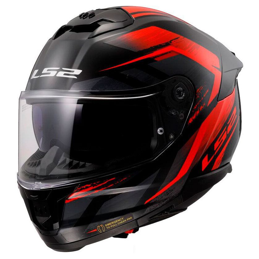 ŠALMAS LS2 FF808 STREAM II FURY – JUODA / RAUDONA
