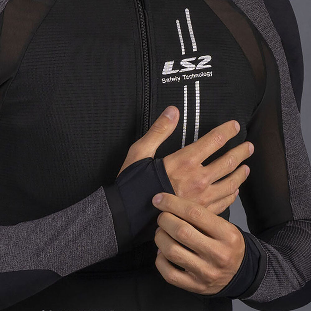 STRIUKĖ LS2 X-ARMOR VYRAMS – JUODA / SIDABRINĖ