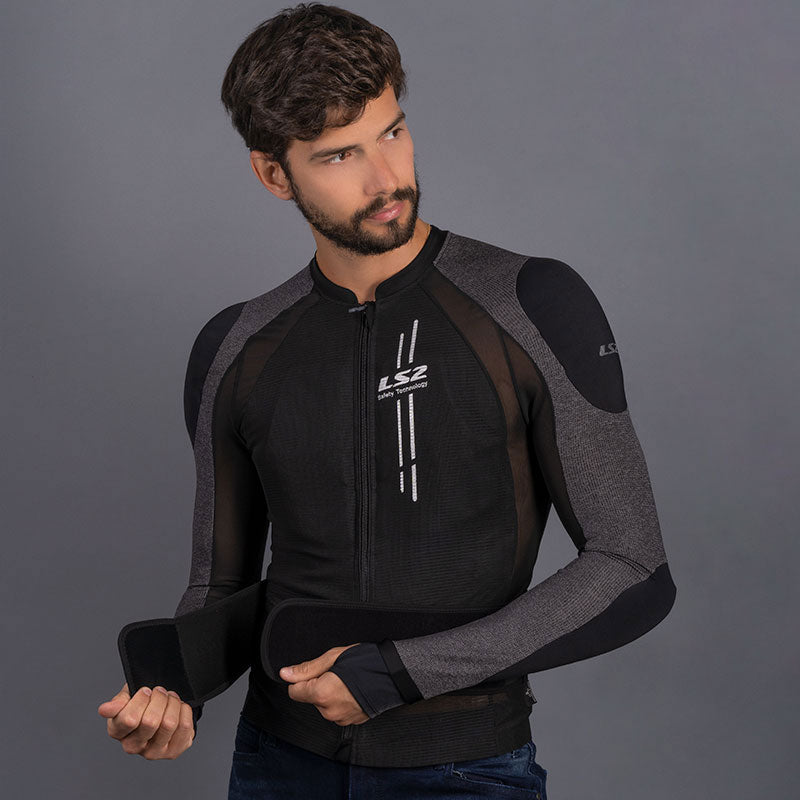 STRIUKĖ LS2 X-ARMOR VYRAMS – JUODA / SIDABRINĖ