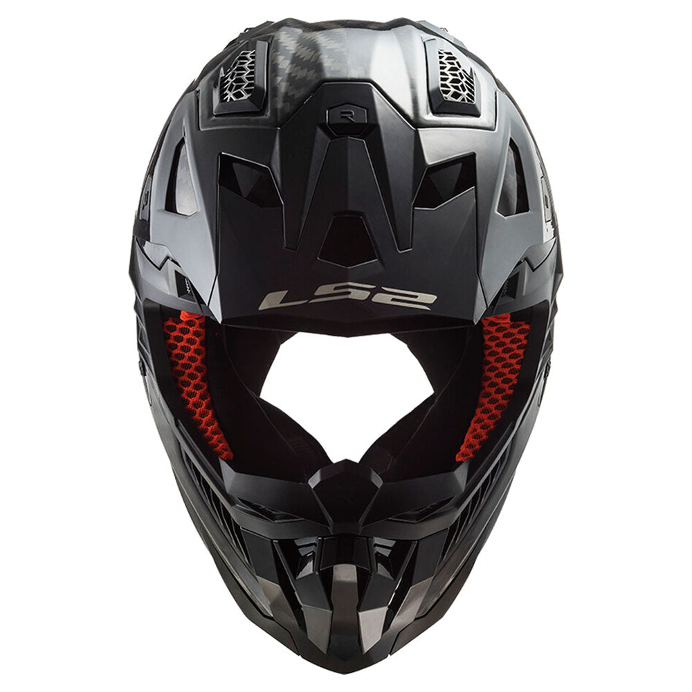 ŠALMAS LS2 MX703 C X-FORCE – BLIZGUS KARBONAS