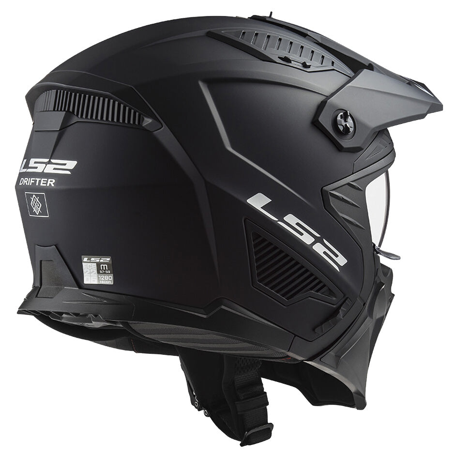 ŠALMAS LS2 OF606 DRIFTER SOLID – MATINĖ KARINĖ ŽALIA