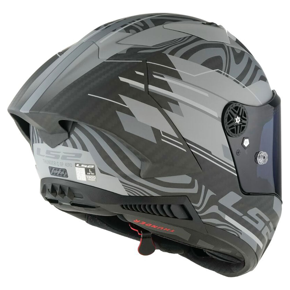 ŠALMAS LS2 FF805 THUNDER GP AERO POLAR – MATINĖ JUODA