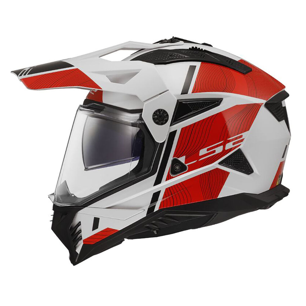 ŠALMAS LS2 MX702 PIONEER II HILL – BALTA RAUDONA SPALVA