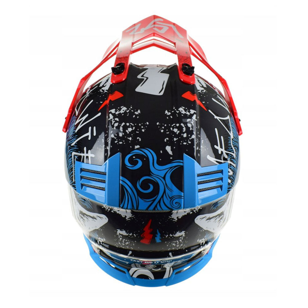 ŠALMAS LS2 MX437 FAST II MINI STARMAW – JUODAS