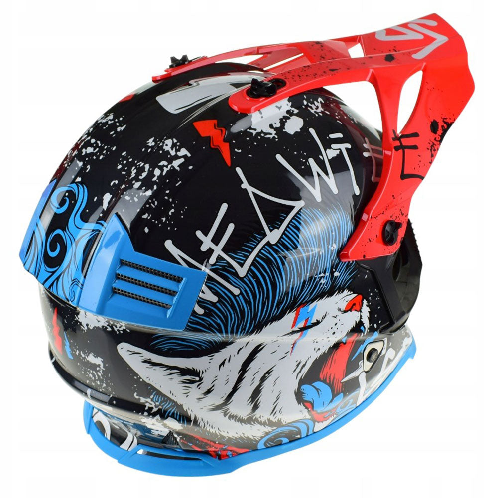ŠALMAS LS2 MX437 FAST II MINI STARMAW – JUODAS