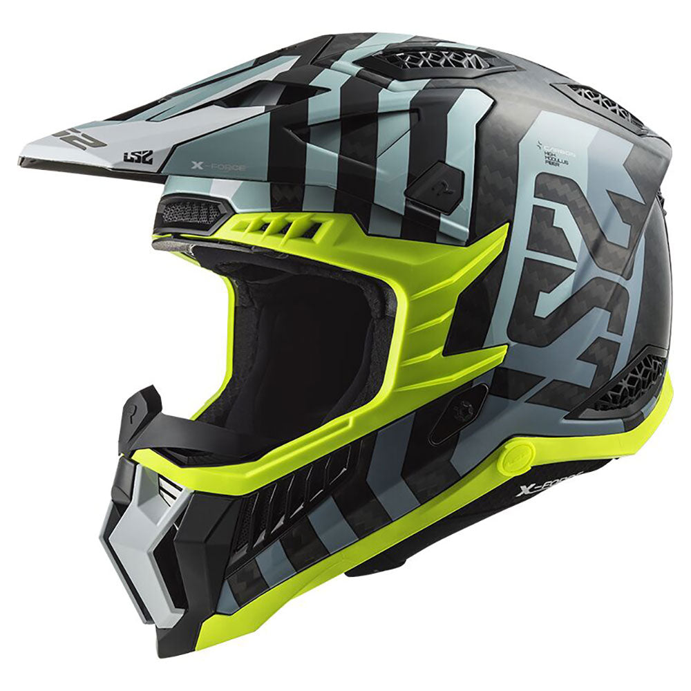 ŠALMAS LS2 MX703 C X-FORCE BARRIER – FLUO GELTONA ŽALIA SPALVA