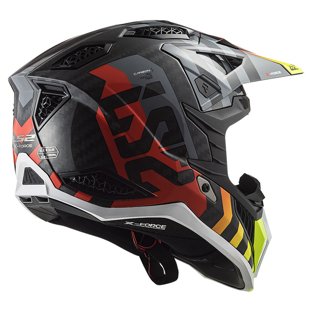 ŠALMAS LS2 MX703 C X-FORCE BARRIER – FLUO GELTONA ŽALIA SPALVA