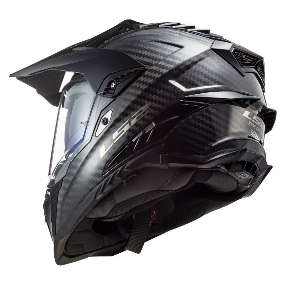ŠALMAS LS2 MX701 C EXPLORER SOLID – BLIZGUS KARBONAS