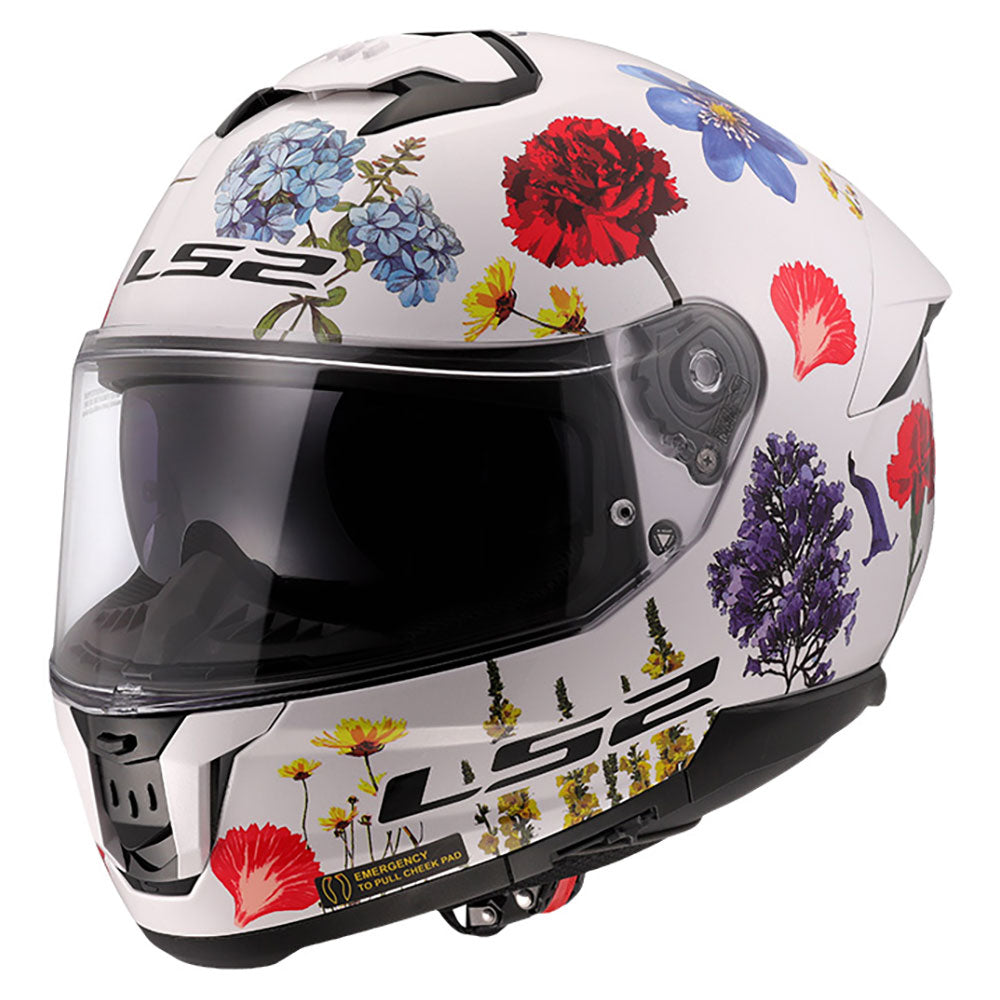 ŠALMAS LS2 FF808 STREAM II FLOWERS – BALTA