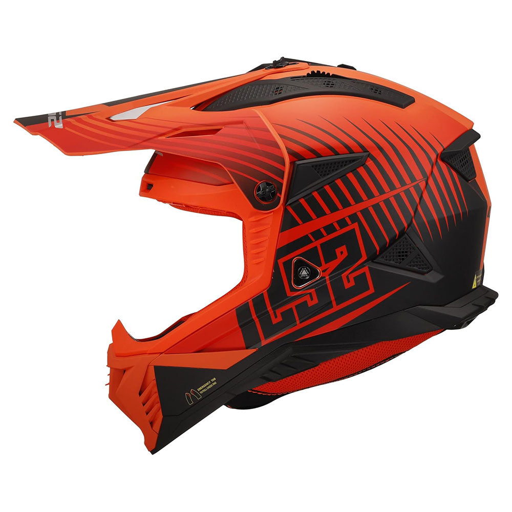 ŠALMAS LS2 MX708 FAST II DUCK – MATINIS H-V ŽALIAS / H-V GELTONAS