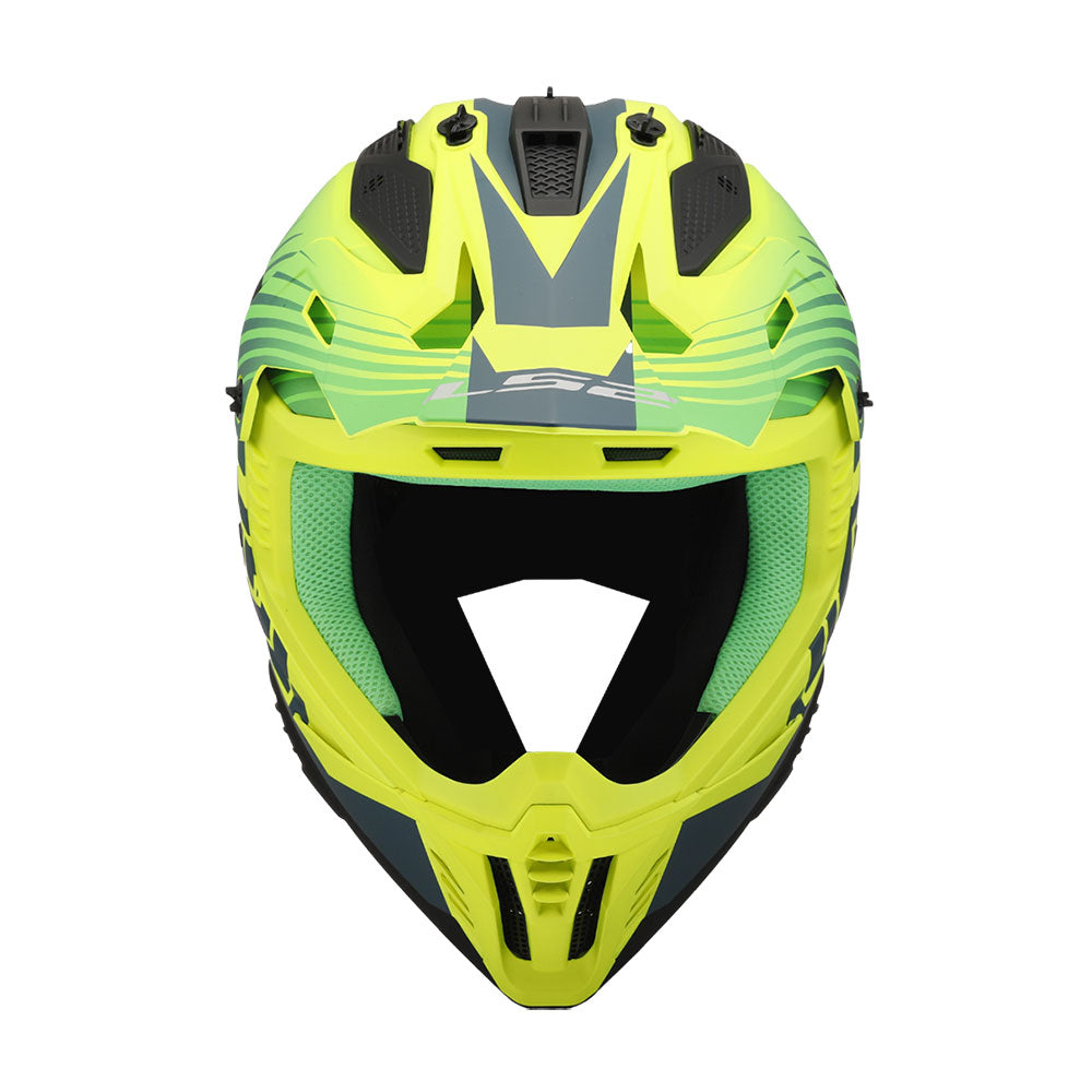 ŠALMAS LS2 MX708 FAST II DUCK – MATINIS H-V ŽALIAS / H-V GELTONAS