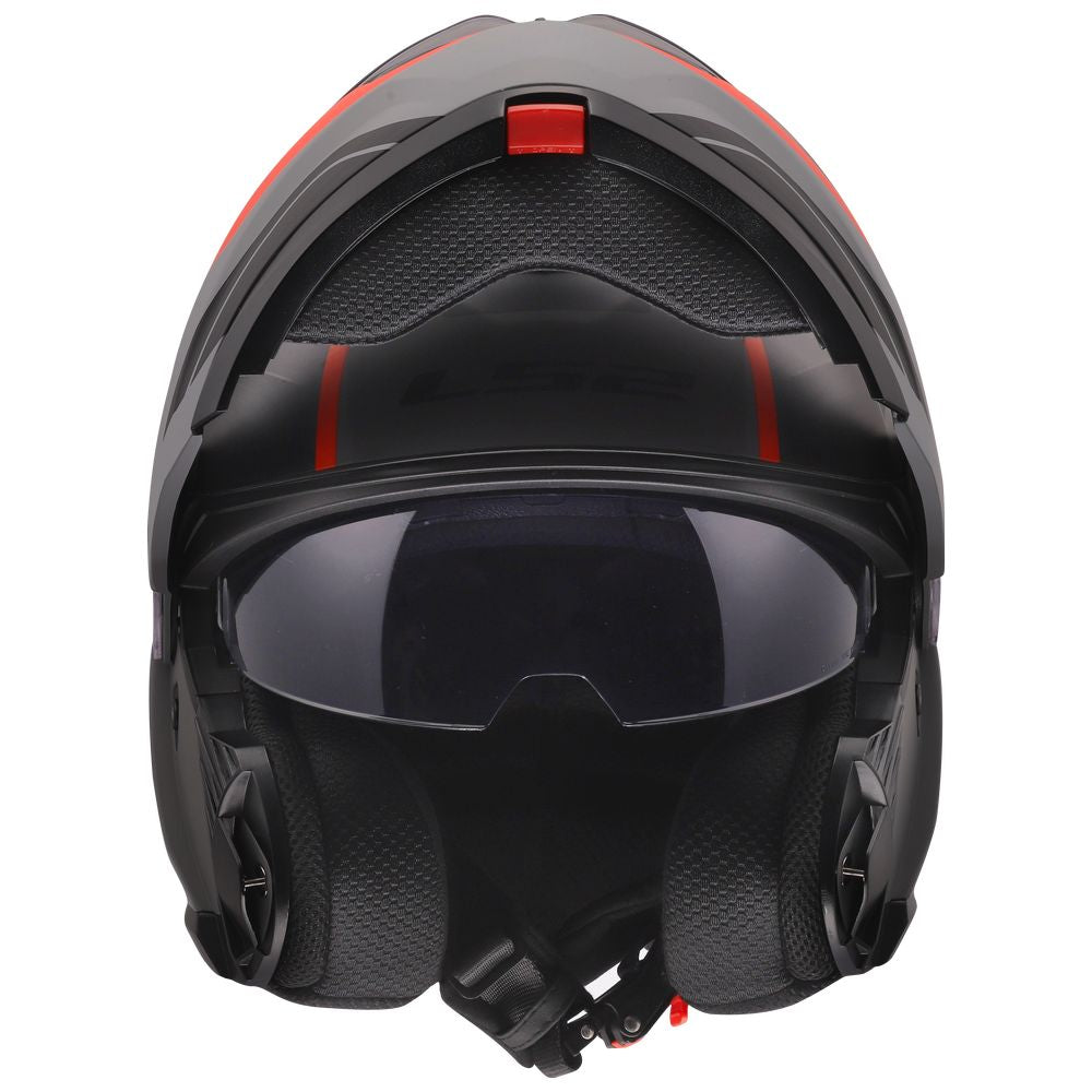 ŠALMAS LS2 FF908 STROBE II MONZA – BALTA / MĖLYNA / RAUDONA SPALVA