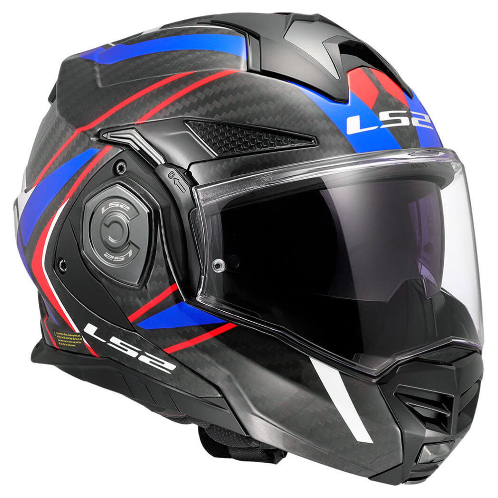 ŠALMAS LS2 FF901 ADVANT X CARBON FUTURE II – BALTA / MĖLYNA SPALVA