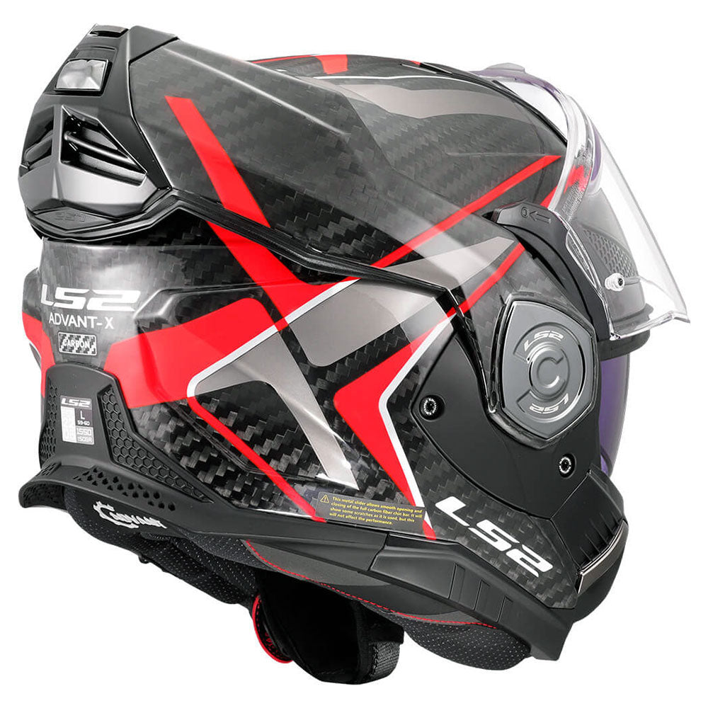 ŠALMAS LS2 FF901 ADVANT X CARBON FUTURE II – BALTA / MĖLYNA SPALVA