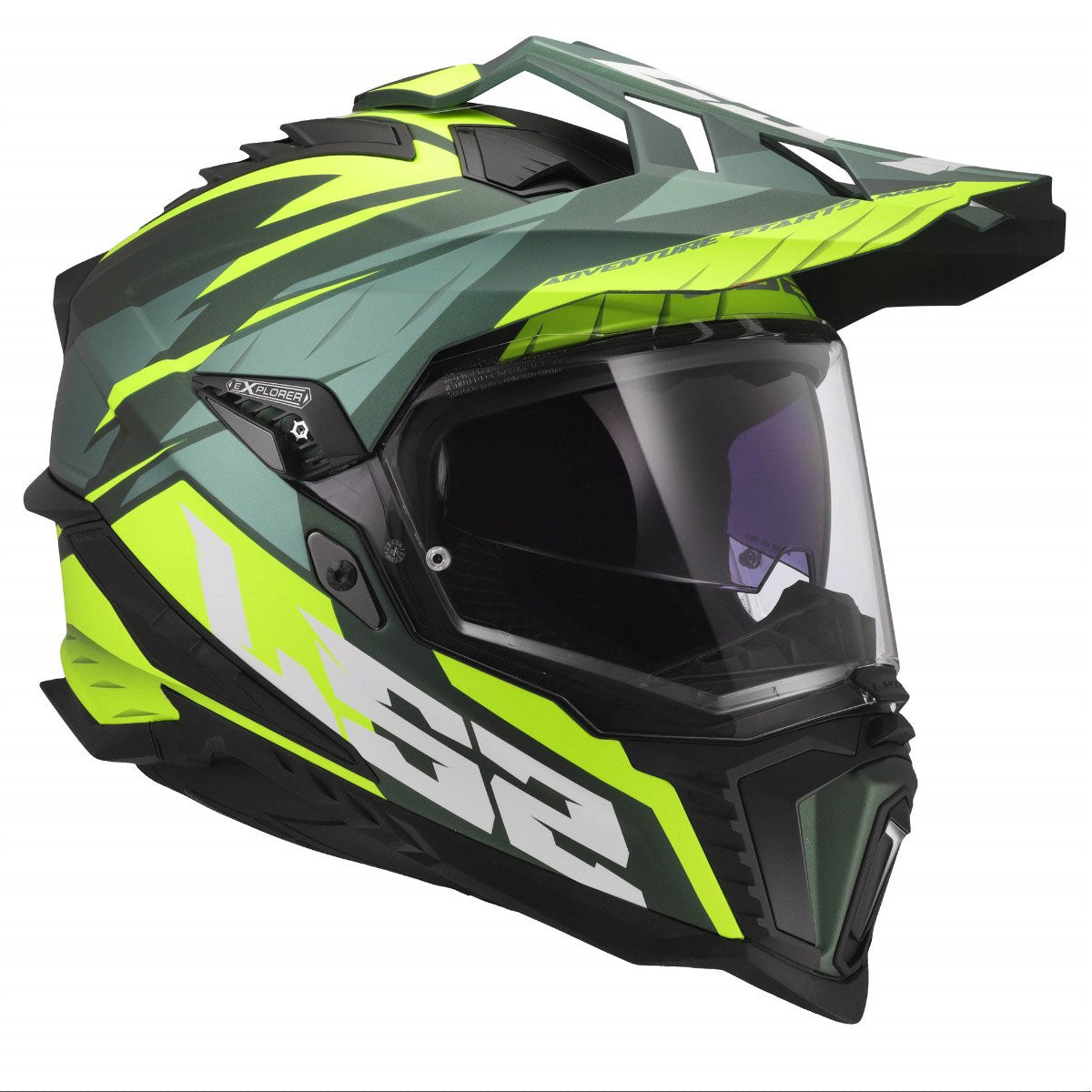 ŠALMAS LS2 MX701 EXPLORER SPIRE – JUODA TITANO RAUDONA SPALVA