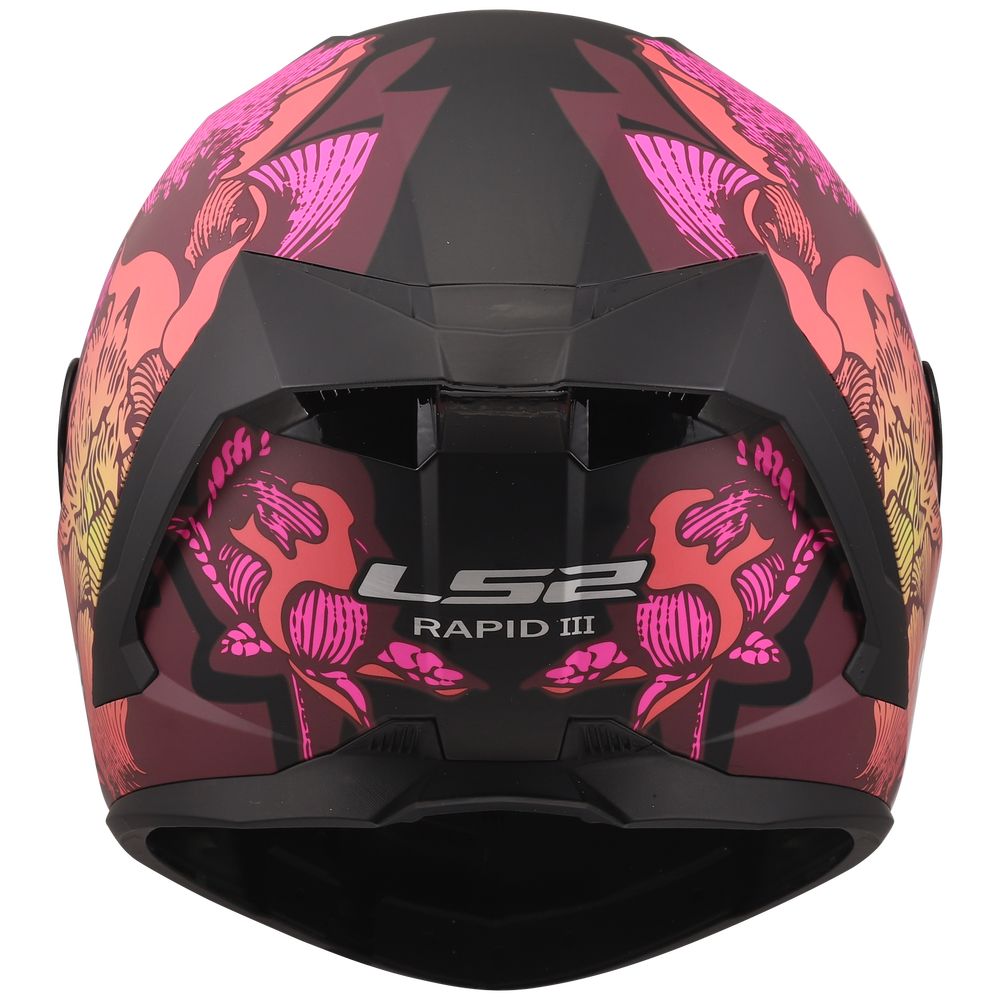 ŠALMAS LS2 FF820 RAPID III POPPIES 2 – JUODA / ROŽINĖ SPALVA